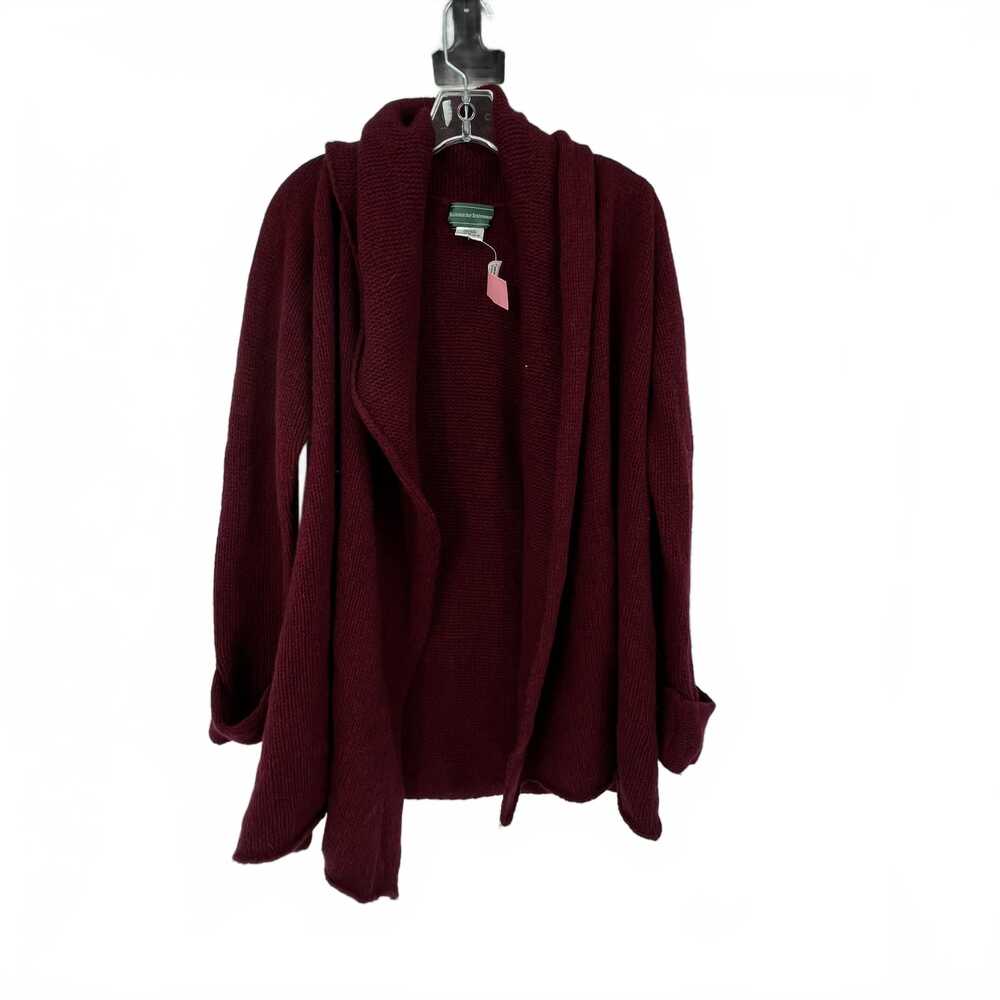 Hammacher Schlemmer Burgundy Cashmere Cardigan | Women’s Size S